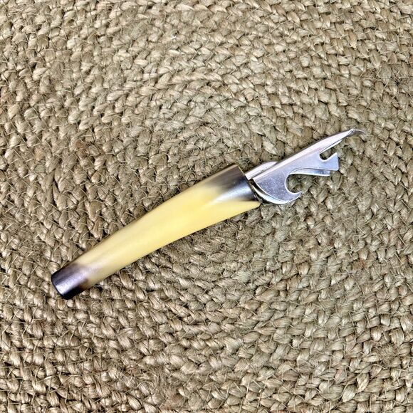 Vintage TRAV-L-BAR Bakelite Handle Stainless Steel Can & Bottle Opener - Picture 1 of 6